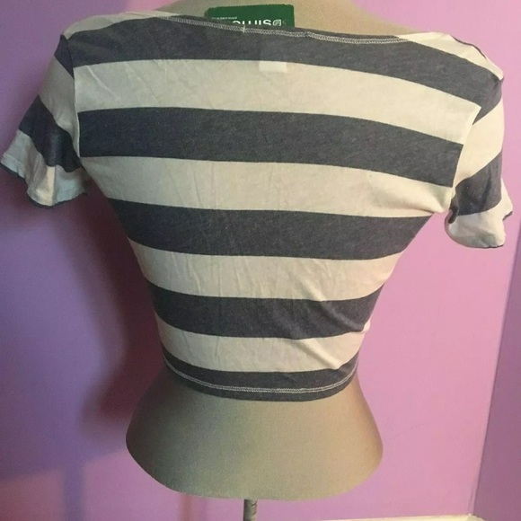 BILLABONG Before Me Striped Knot Crop T-Shirt - Picture 5 of 6